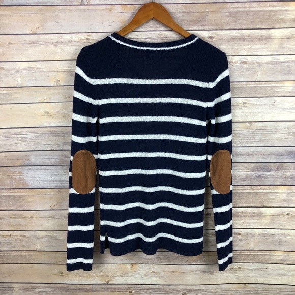 Stitch Fix Honey Punch Striped Elbow Patch Sweater - Picture 5 of 6